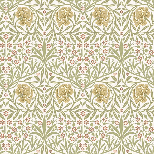 Oxford Union Yellow Floral Vines Wallpaper