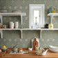 Oxford Union Grey Floral Vines Wallpaper