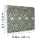 Oxford Union Sea Green Floral Vines Wallpaper