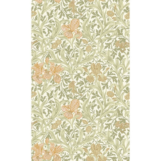 Iris Light Green Wild Gardens Wallpaper