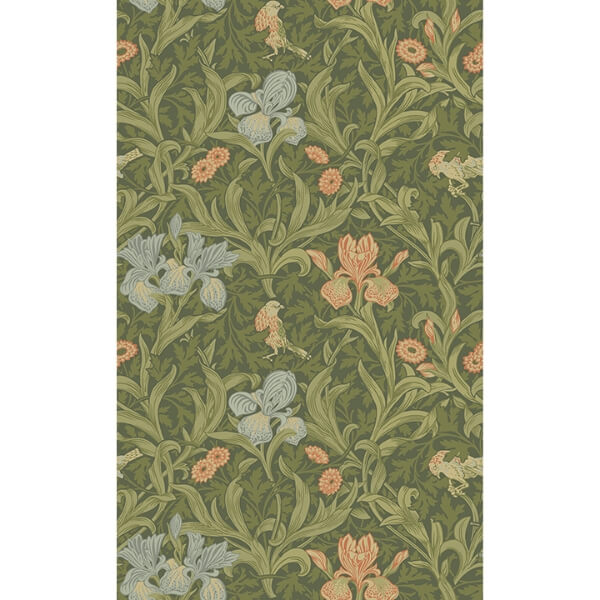 Iris Green Wild Gardens Wallpaper