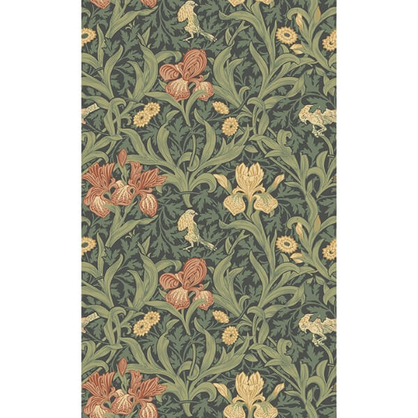 Iris Navy Wild Gardens Wallpaper