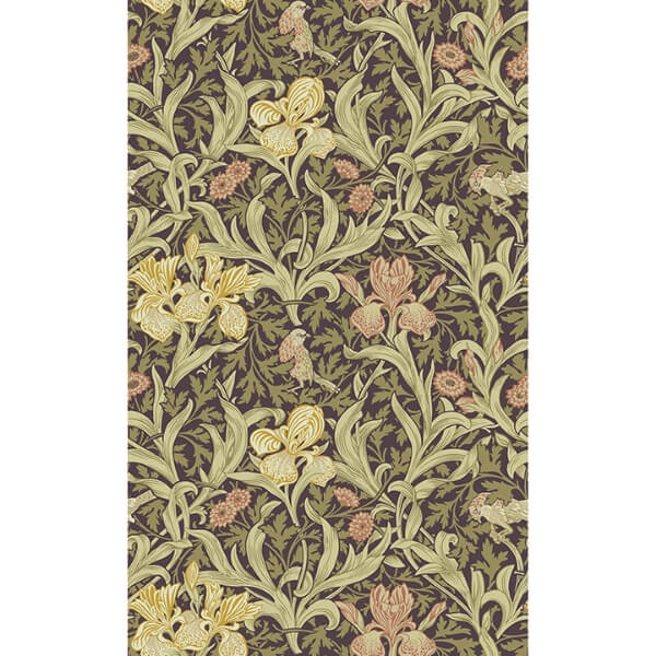 Iris Plum Wild Gardens Wallpaper