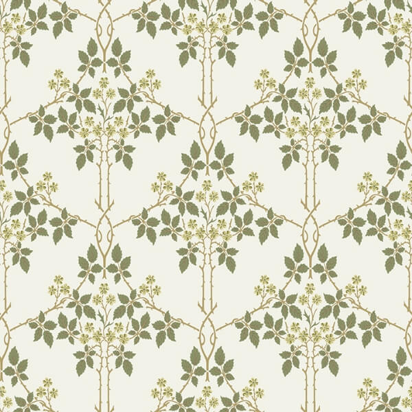 Blackberry Chartreuse Vine Trellis Wallpaper