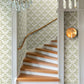 Blackberry Chartreuse Vine Trellis Wallpaper