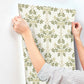 Blackberry Chartreuse Vine Trellis Wallpaper
