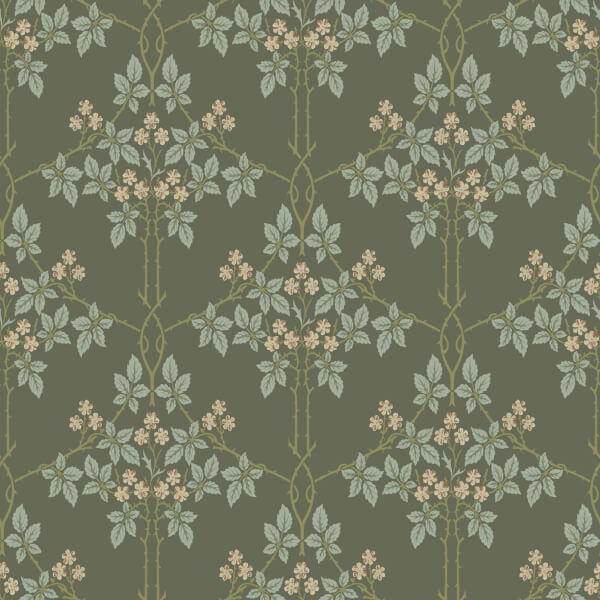 Blackberry Grey Vine Trellis Wallpaper