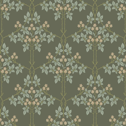 Blackberry Grey Vine Trellis Wallpaper