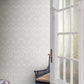 Myrtle Dove Floral Ogee Wallpaper