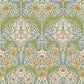 Myrtle Green Floral Ogee Wallpaper