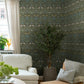 Bird Multicolor Floral Thicket Wallpaper