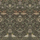 Bird Brown Floral Thicket Wallpaper