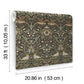 Bird Brown Floral Thicket Wallpaper
