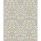 Spring Thicket Light Blue Tulip Damask Wallpaper