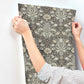 Spring Thicket Blue Tulip Damask Wallpaper