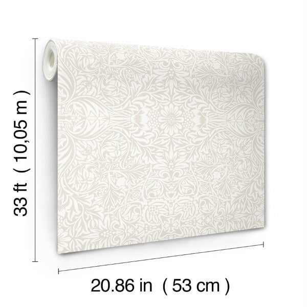 Ceiling Dove Intricate Floral Wallpaper