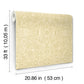 Ceiling Yellow Intricate Floral Wallpaper