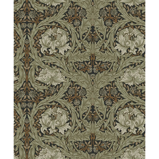 African Marigold Black Floral Wallpaper
