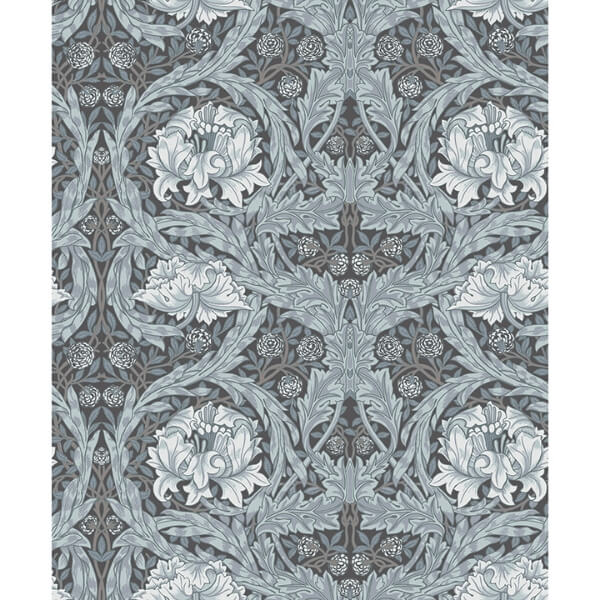 African Marigold Dark Blue Floral Wallpaper