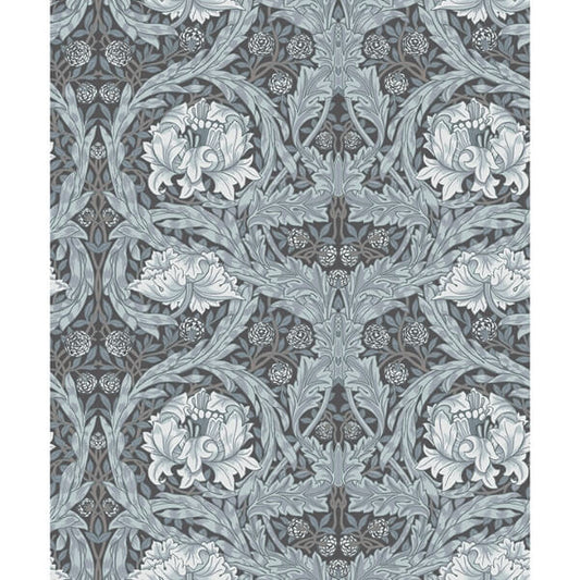 African Marigold Dark Blue Floral Wallpaper