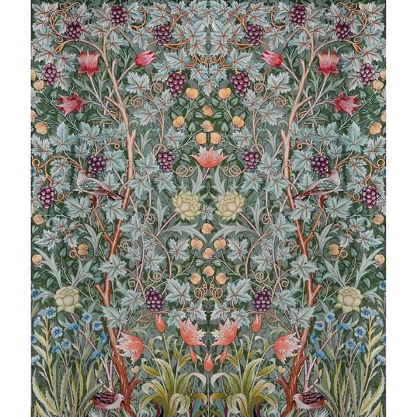Vine Embroidery Sea Green Wall Mural