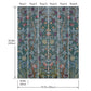 Vine Embroidery Teal Wall Mural