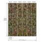 Vine Embroidery Dark Green Wall Mural