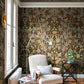 Vine Embroidery Green Wall Mural