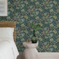 Everglades Dark Green Botanical Wallpaper