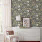 Everglades Grey Botanical Wallpaper