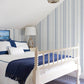 Navarres Stripe Blue Faux Linen Wallpaper