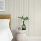 Navarres Stripe Neutral Faux Linen Wallpaper