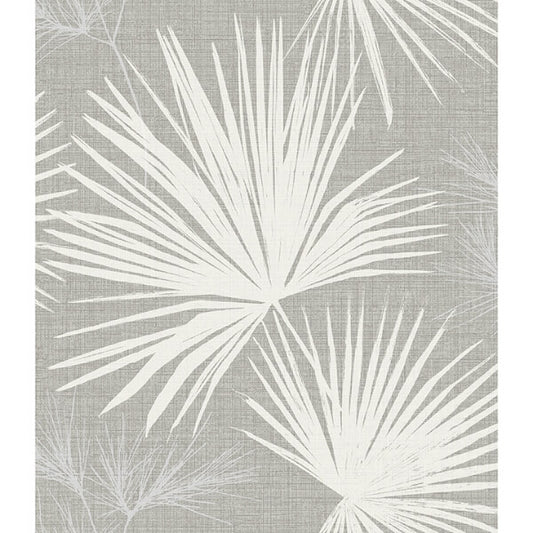 Hatteras Grey Palms Wallpaper