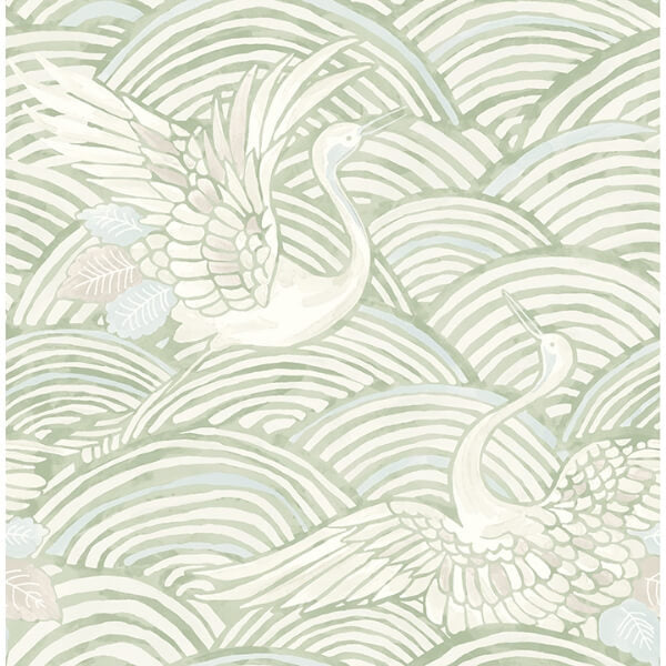 Egret Sage Tidal Dance Wallpaper