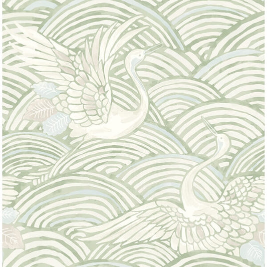 Egret Sage Tidal Dance Wallpaper