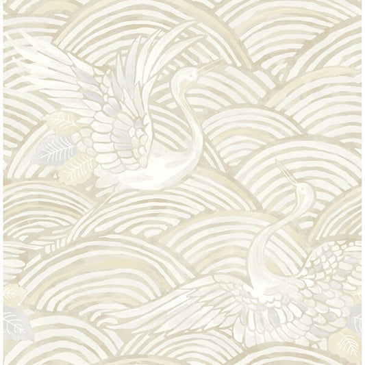 Egret Neutral Tidal Dance Wallpaper