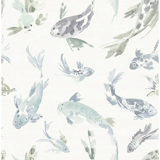 Koi Seafoam Fish Wallpaper