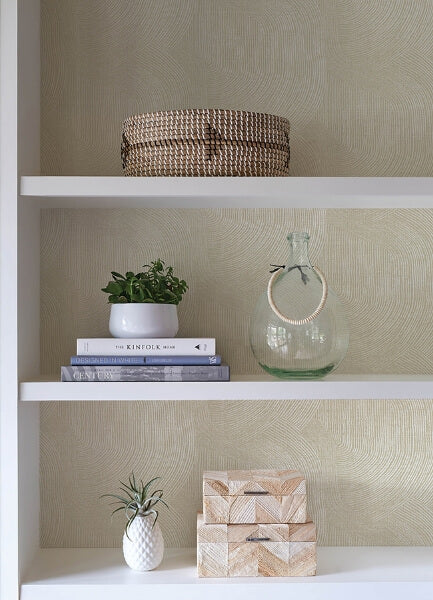 Folly Champagne Zen Swirls Wallpaper