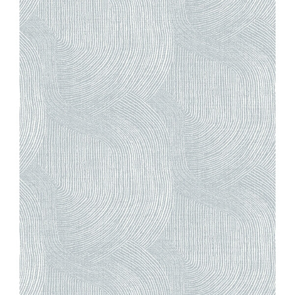Folly Light Blue Zen Swirls Wallpaper