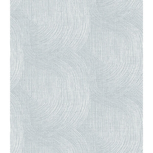 Folly Light Blue Zen Swirls Wallpaper