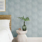 Folly Light Blue Zen Swirls Wallpaper