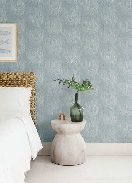 Folly Light Blue Zen Swirls Wallpaper