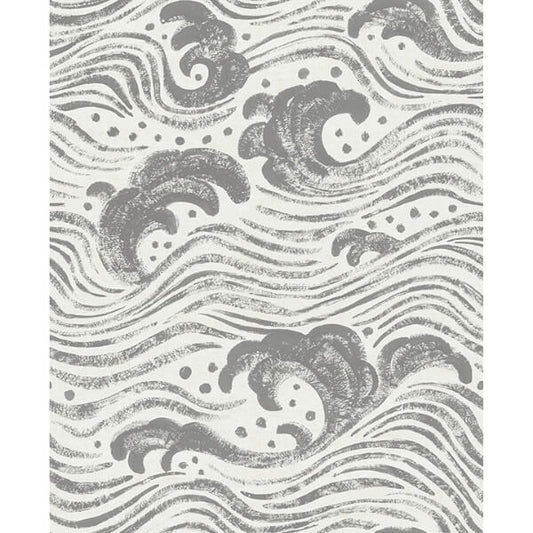 Swell Charcoal Ocean Wave Wallpaper