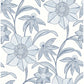 Star Flower Blue Floral Trail Wallpaper
