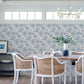 Star Flower Blue Floral Trail Wallpaper