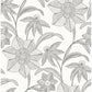 Star Flower Charcoal Floral Trail Wallpaper