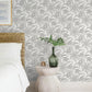 Star Flower Charcoal Floral Trail Wallpaper