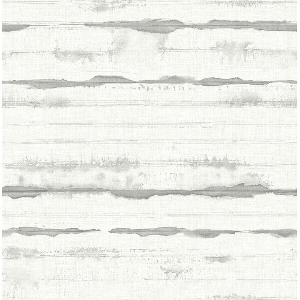 Destin Grey Stripe Wallpaper