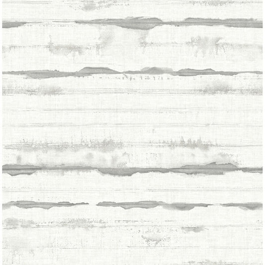 Destin Grey Stripe Wallpaper