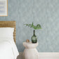 Largo Turquoise Striated Wallpaper